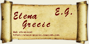 Elena Grečić vizit kartica